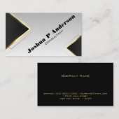 Moderne Geometrie aus Schwarz und Gold Visitenkarte (Vorne/Hinten)