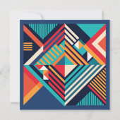 Moderne Geometrie Dankeskarte (Rückseite)