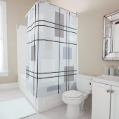 Moderne Geometrie des Mittelzentrums 16 Duschvorhang (Beispiel)