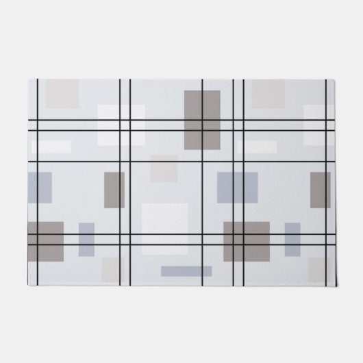Moderne Geometrie des Mittelzentrums 16 Fußmatte (Vorderseite)