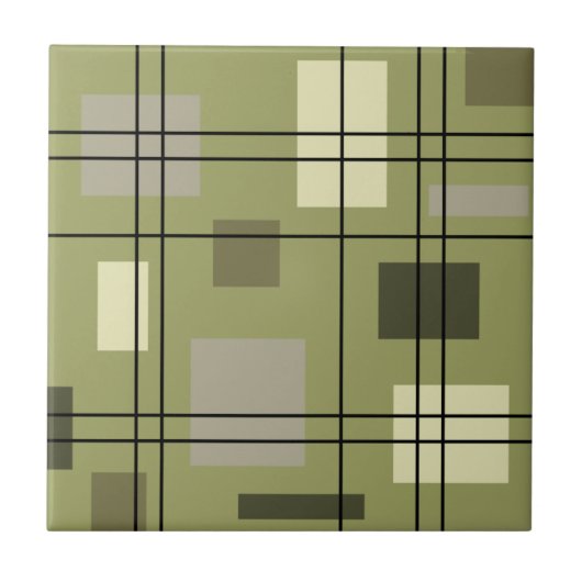 Moderne Geometrie des Mittelzentrums 18 Fliese (Vorderseite)