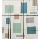 Moderne Geometrie des Mittelzentrums 2 Duschvorhang (Vorderseite)