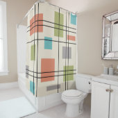 Moderne Geometrie des Mittelzentrums 3 Duschvorhang (Beispiel)