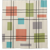 Moderne Geometrie des Mittelzentrums 3 Duschvorhang (Vorderseite)