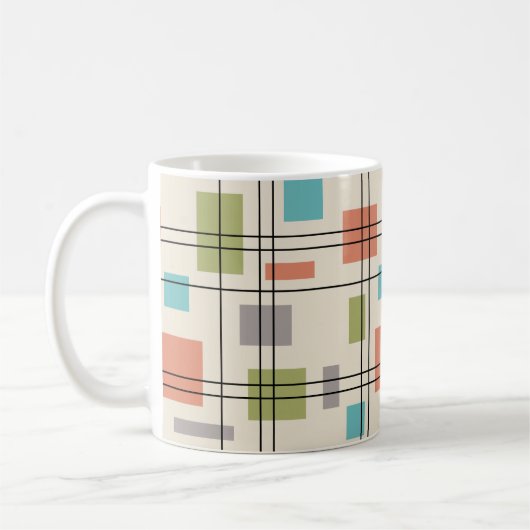 Moderne Geometrie des Mittelzentrums 3 Kaffeetasse (Links)