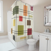 Moderne Geometrie des mittleren Jahrhunderts 1 Duschvorhang (Beispiel)