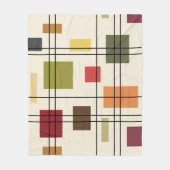 Moderne Geometrie des mittleren Jahrhunderts 1 Fleecedecke (Vorderseite)