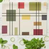 Moderne Geometrie des mittleren Jahrhunderts 1 Geschirrtuch (Gefaltet)