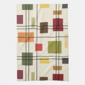 Moderne Geometrie des mittleren Jahrhunderts 1 Geschirrtuch (Vertikal)