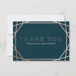 Moderne Geometrie Diamantförmige Hochzeit Vielen D Dankeskarte