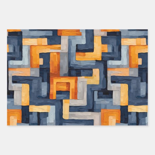 Moderne Geometrie: dynamisches Muster Geschenkpapier Set (Vorderseite 3)