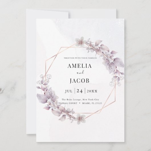 Moderne Geometrie Einladung (Vorderseite)