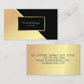 Moderne Geometrie, Eleganz, Gold, Rahmen Visitenkarte (Vorne/Hinten)