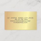 Moderne Geometrie, Eleganz, Gold Visitenkarte (Rückseite)