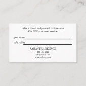 Moderne Geometrie Empfehlungskarte (Rückseite)