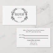 Moderne Geometrie Empfehlungskarte (Vorne/Hinten)