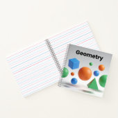 Moderne Geometrie Farbige 3D-Formen Lehrer Schüler Notizblock (Innenseite)