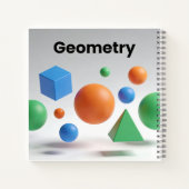 Moderne Geometrie Farbige 3D-Formen Lehrer Schüler Notizblock (Rückseite)