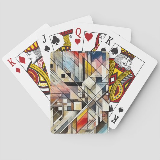 Moderne Geometrie Fusion Spielkarten (Rückseite)