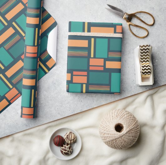 Moderne Geometrie Geschenkpapier (Kunsthandwerk)