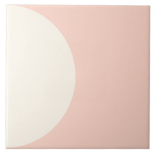 Moderne Geometrie Girly Pink Coral Semi Kreis Tile Fliese