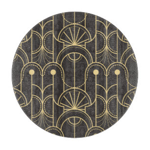 Moderne Geometrie: Goldene Linien Vintage Schneidebrett