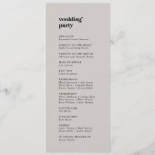 Moderne Geometrie | Gray Wedding Program Programm (Rückseite)