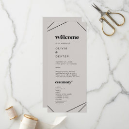 Moderne Geometrie | Gray Wedding Program Programm