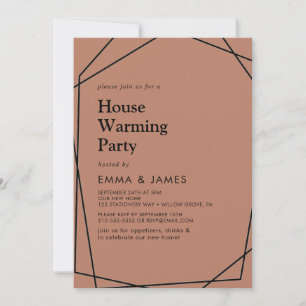 Moderne Geometrie   Kupfer-Party Einladung