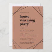 Moderne Geometrie | Kupfer-Party Einladung (Vorderseite)