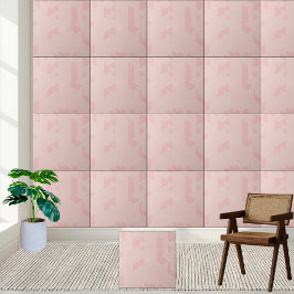 Moderne Geometrie mit Abstraktem Rosa Fliese