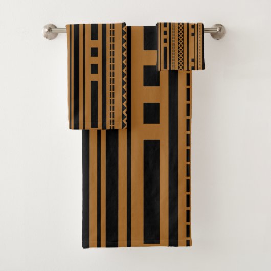 Moderne Geometrie mit festem Hintergrundtuch Badhandtuch Set (Insitu)