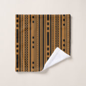 Moderne Geometrie mit festem Hintergrundtuch Badhandtuch Set (Waschlappen)