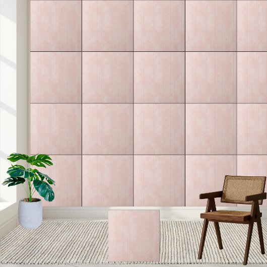 Moderne Geometrie mit Minimalistischem Rosa Fliese