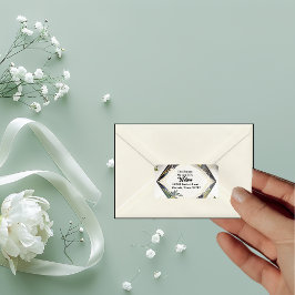 Moderne Geometrie mit Rücksendeadresse für kleine  Adressaufkleber