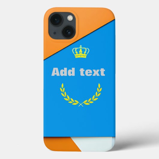 Moderne Geometrie mit symbolisch blau und orange E Case-Mate iPhone Hülle (Rückseite)