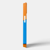 Moderne Geometrie mit symbolisch blau und orange E Case-Mate iPhone Hülle (Rückseite / Rechts)