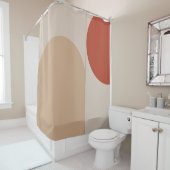 Moderne Geometrie Mitte des Jahrhunderts Duschvorhang (Beispiel)