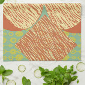 Moderne Geometrie Mitte des Jahrhunderts Geschirrtuch (Gefaltet)