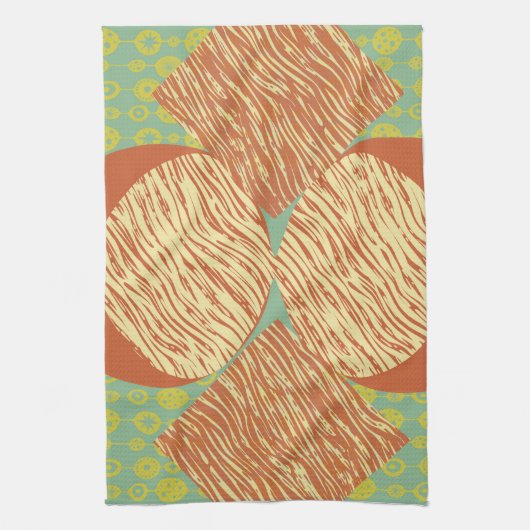 Moderne Geometrie Mitte des Jahrhunderts Geschirrtuch (Vertikal)