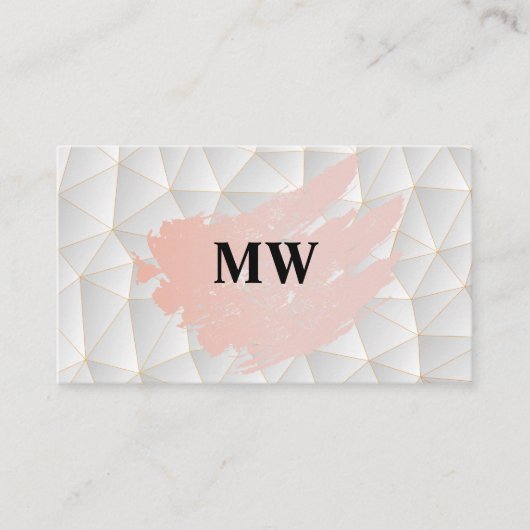 Moderne Geometrie | Monogramm Visitenkarte (Vorderseite)