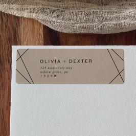 Moderne Geometrie | Orange Return Address Label