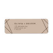 Moderne Geometrie | Orange Return Address Label (Vorne)