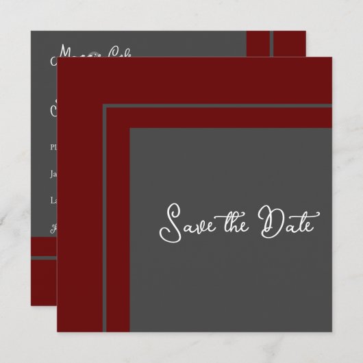 Moderne Geometrie Save the Date (Vorne/Hinten)