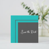 Moderne Geometrie Save the Date (Stehend Vorderseite)
