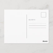 Moderne Geometrie | Simple Blue Wedding Postkarte (Rückseite)