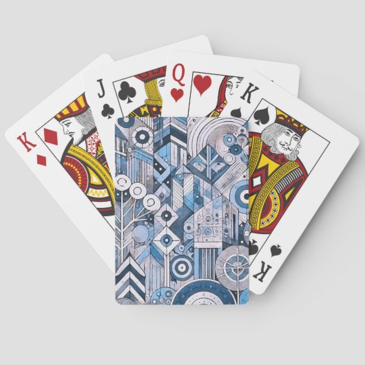 Moderne Geometrie Spielkarten (Rückseite)