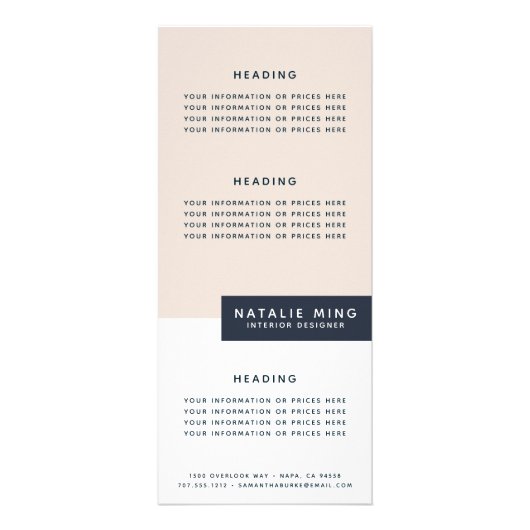 Moderne Geometrie Werbekarte (Vorne)