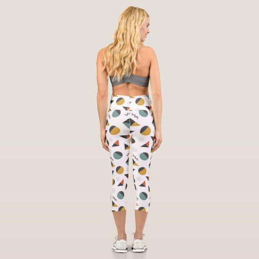 Moderne Geometrien Capri Leggings (Rückseite)