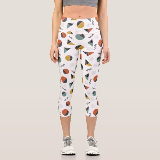 Moderne Geometrien Capri Leggings (Vorderseite)